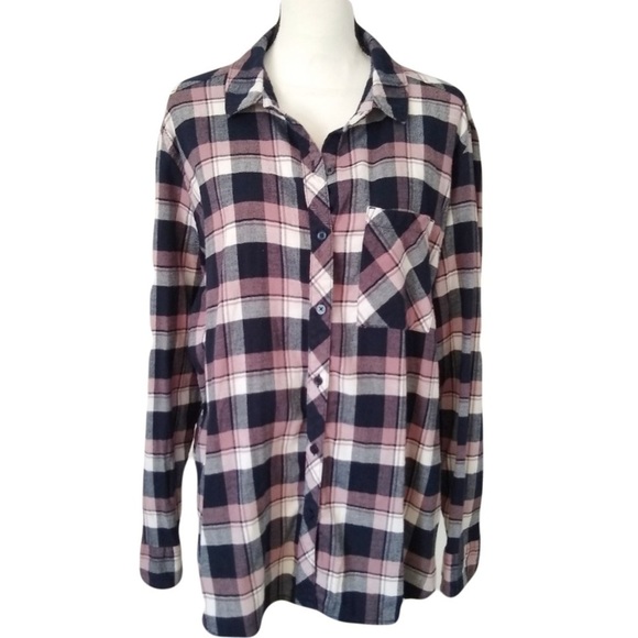 ORVIS plaid button down top Womens size XXL - Picture 1 of 12